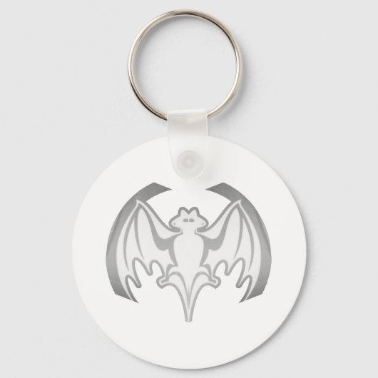 Bat Gray Inv MUSEUM Zazzle Geschenke Schlüsselanhänger (Vorderseite)
