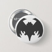 Bat Gray The MUSEUM Zazzle Geschenke Button (Vorne & Hinten)