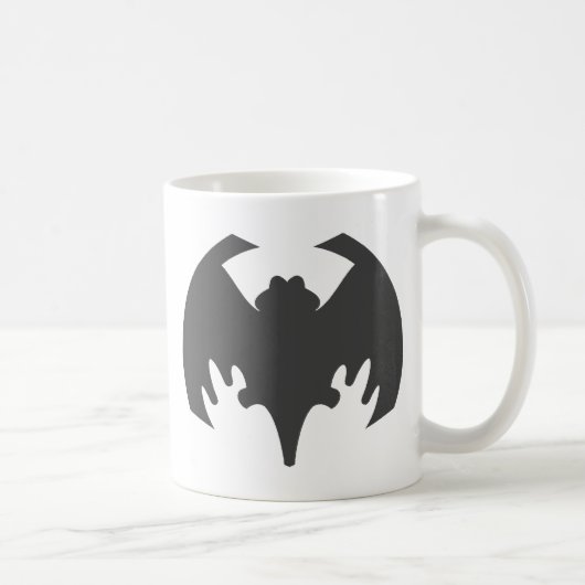 Bat Gray The MUSEUM Zazzle Geschenke Kaffeetasse (Rechts)
