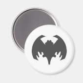 Bat Gray The MUSEUM Zazzle Geschenke Magnet (Vorderseite/Rückseite)