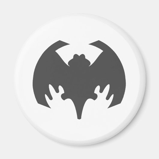 Bat Gray The MUSEUM Zazzle Geschenke Magnet (Vorne)
