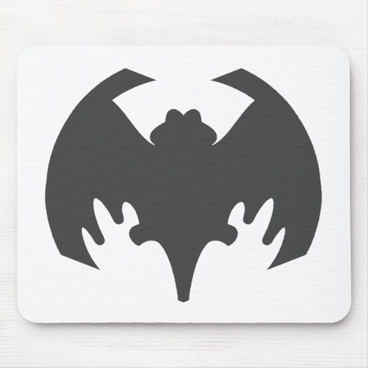 Bat Gray The MUSEUM Zazzle Geschenke Mousepad (Vorne)