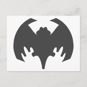 Bat Gray The MUSEUM Zazzle Geschenke Postkarte