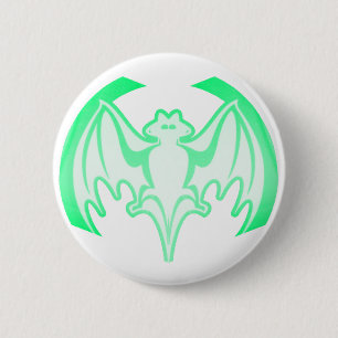 Bat Green Inv MUSEUM Zazzle Geschenke Button
