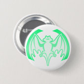 Bat Green Inv MUSEUM Zazzle Geschenke Button (Vorne & Hinten)