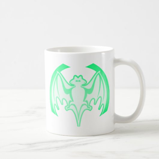 Bat Green Inv MUSEUM Zazzle Geschenke Kaffeetasse (Rechts)