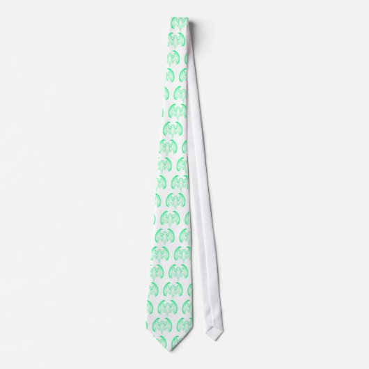 Bat Green Inv MUSEUM Zazzle Geschenke Krawatte (Vorderseite)