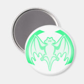 Bat Green Inv MUSEUM Zazzle Geschenke Magnet (Vorderseite/Rückseite)