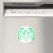Bat Green Inv MUSEUM Zazzle Geschenke Magnet (In Situ (Geschirrspüler))