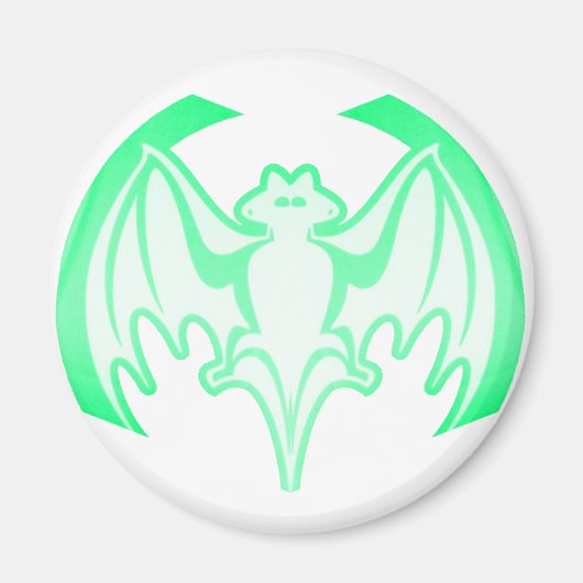 Bat Green Inv MUSEUM Zazzle Geschenke Magnet (Vorne)