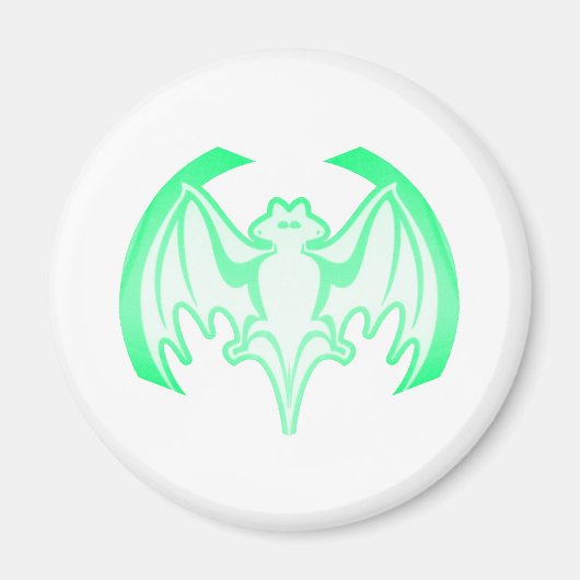 Bat Green Inv MUSEUM Zazzle Geschenke Magnet (Vorne)