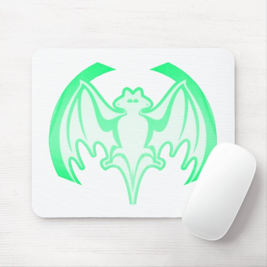 Bat Green Inv MUSEUM Zazzle Geschenke Mousepad (Mit Mouse)