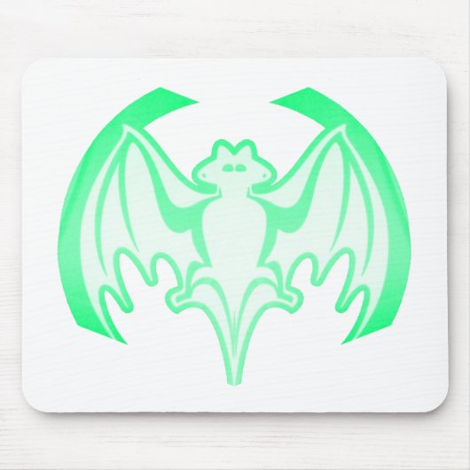 Bat Green Inv MUSEUM Zazzle Geschenke Mousepad (Vorne)
