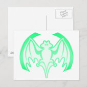 Bat Green Inv MUSEUM Zazzle Geschenke Postkarte (Vorne/Hinten)