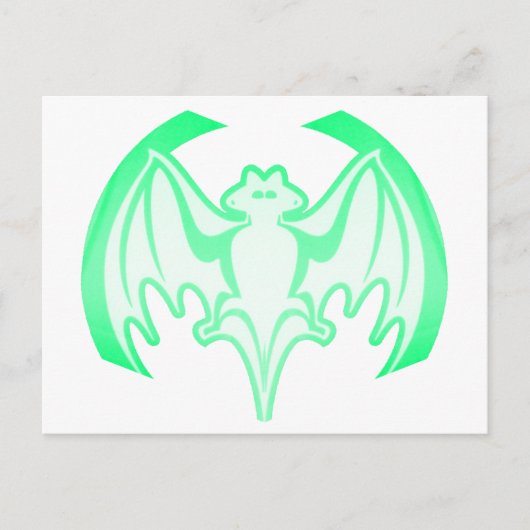 Bat Green Inv MUSEUM Zazzle Geschenke Postkarte (Vorderseite)