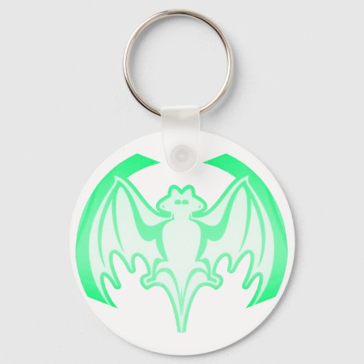 Bat Green Inv MUSEUM Zazzle Geschenke Schlüsselanhänger (Vorderseite)