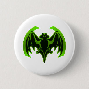 Bat Green MUSEUM Zazzle Geschenke Button