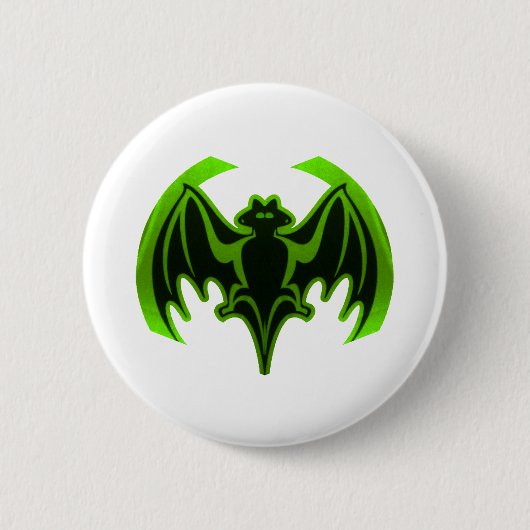 Bat Green MUSEUM Zazzle Geschenke Button (Vorderseite)