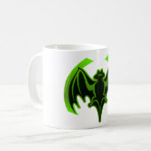 Bat Green MUSEUM Zazzle Geschenke Kaffeetasse (Vorderseite Links)