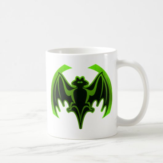 Bat Green MUSEUM Zazzle Geschenke Kaffeetasse (Rechts)