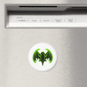 Bat Green MUSEUM Zazzle Geschenke Magnet (In Situ (Geschirrspüler))