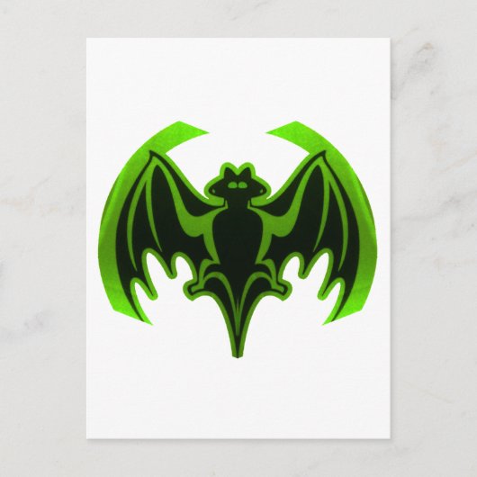 Bat Green MUSEUM Zazzle Geschenke Postkarte (Vorderseite)