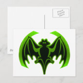 Bat Green MUSEUM Zazzle Geschenke Postkarte (Vorne/Hinten)