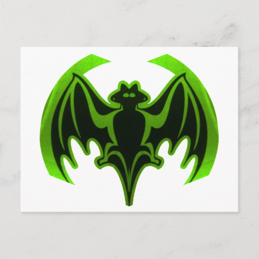 Bat Green MUSEUM Zazzle Geschenke Postkarte (Vorderseite)
