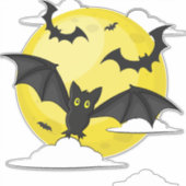 Bat Halloween Aufkleber (Vorderseite)