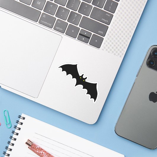 BAT-halloween Aufkleber (Laptop mit iPhone)
