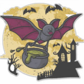 Bat Halloween Aufkleber (Vorderseite)