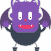 Bat halloween         aufkleber (Vorderseite)