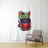 Bat Halloween - Beängstigend Vampire Halloween Pum Wandteppich (Beispiel)