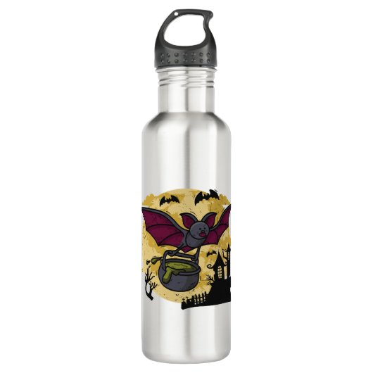 Bat Halloween Edelstahlflasche (Vorderseite)