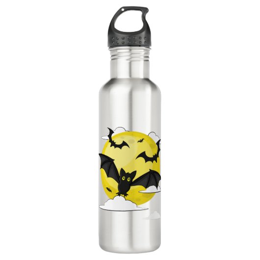 Bat Halloween Edelstahlflasche (Vorderseite)