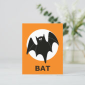 BAT Halloween Flashcard (Stehend Vorderseite)