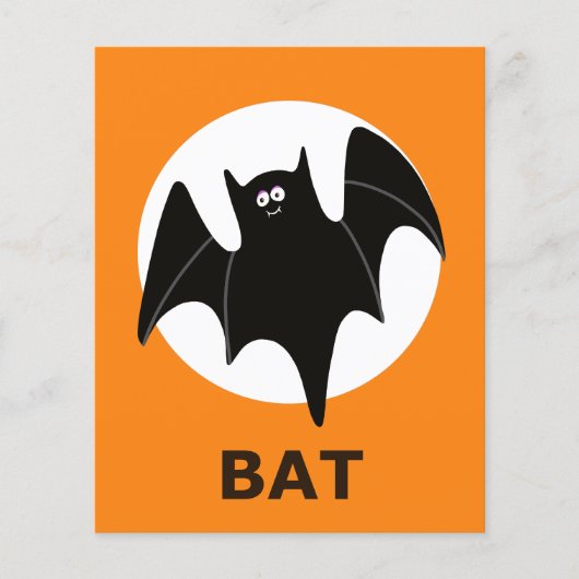 BAT Halloween Flashcard (Vorderseite)