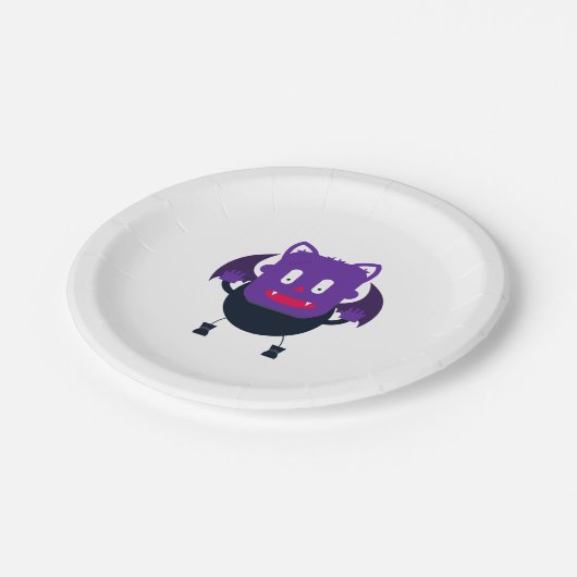 BAT-halloween Pappteller (Schrägansicht)