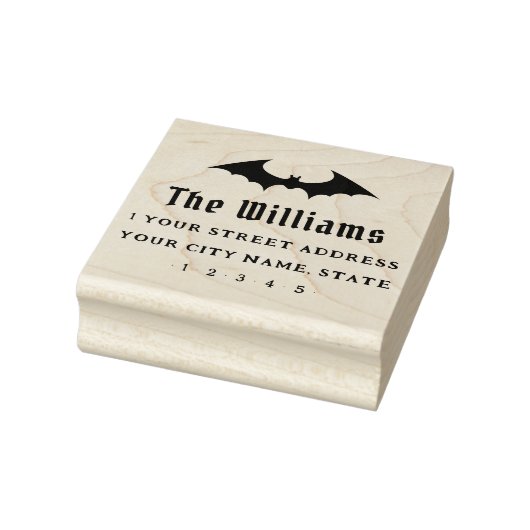 Bat Halloween-Rücksendeadresse Gummistempel (Stempel)
