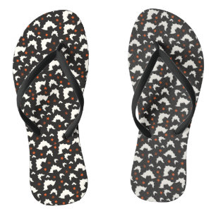 Bat Halloween Seamless Muster Badesandalen