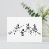 Bat Hexen Einladung (Stehend Vorderseite)