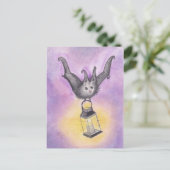 Bat Holding a Lantern Postkarte (Stehend Vorderseite)