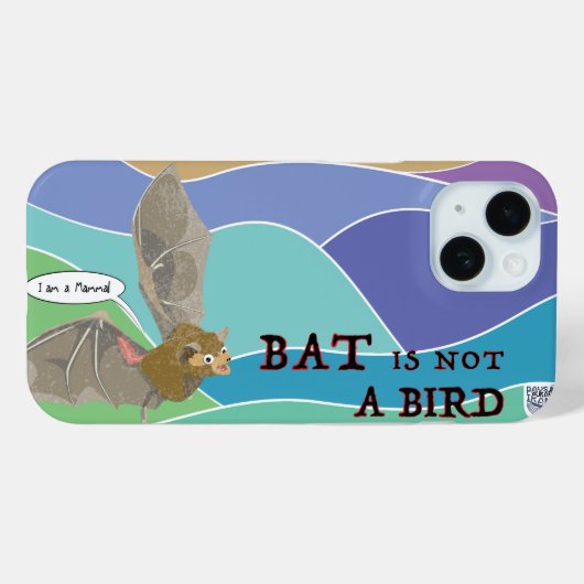 Bat ist kein Vogel Case-Mate iPhone Hülle (Rückseite (Horizontal))