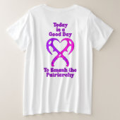 Bat’leth Heart - Smash the Patriarchy Große Größe T-Shirt (Design Rückseite)