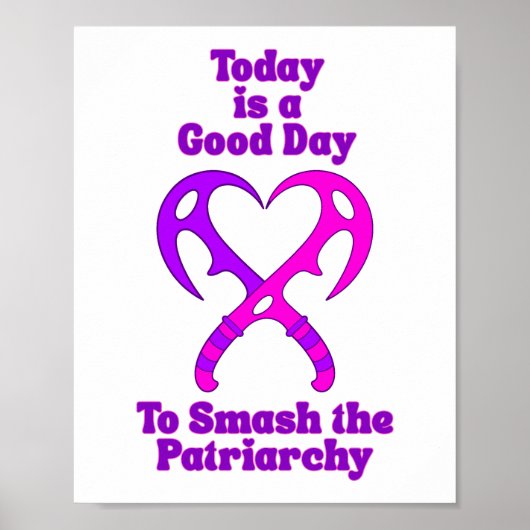 Bat’leth Heart - Smash the Patriarchy Poster (Vorne)