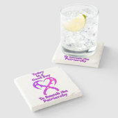 Bat’leth Heart - Smash the Patriarchy Steinuntersetzer (Seitenansicht)