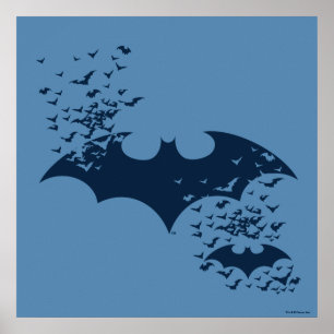 Bat-Logo-Burning in Fledermäuse Poster