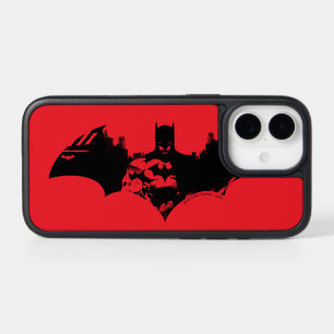 Bat-Logo für Batman- und Gotham-Silhouette