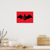 Bat-Logo für Batman- und Gotham-Silhouette Poster (Küche)