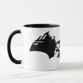 Bat-Logo für Batman- und Gotham-Silhouette Tasse (Links)